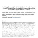 Read more about the article A Brief Summary of Sustainability Mindsets in the Enhancing Capacity in Adult Climate Literacy